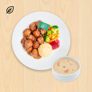IKEA Family - Restaurant Offers 12pcs Plant balls with mushroom soup ​