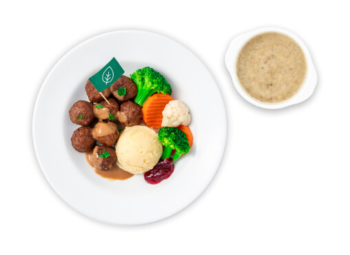 IKEA Family - Restaurant Offers 8pcs Plant ball with mashed potato, mixed vegetable and mushroom soup