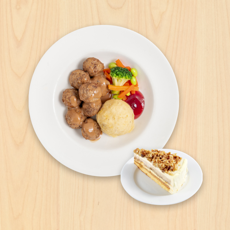 IKEA Family - Restaurant Offers ​8pcs Swedish meatballs and apple crumble cheesecake