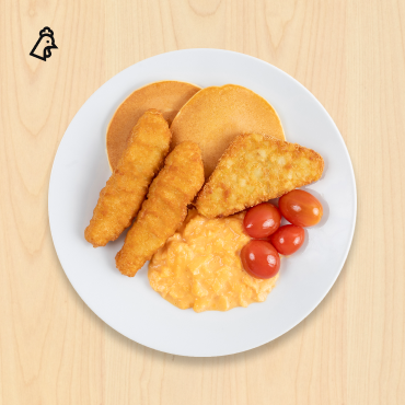 IKEA Family - Restaurant Offers CNY Breakfast​<br>Chicken strips with pancake and scrambled egg