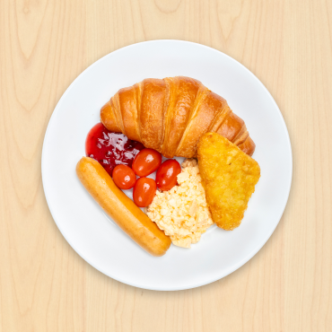 IKEA Family - Restaurant Offers Christmas breakfast set​<br>
Cheese sausage, croissant, hash brown, egg muffin & lingonberry jam​