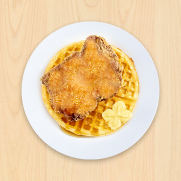 IKEA Family - Restaurant Offers Crispy fried chicken cutlet on Waffle serve with maple syrup & butter