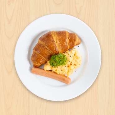IKEA Family - Restaurant Offers Breakfast set<br>
Croissant with scrambled eggs and sausage