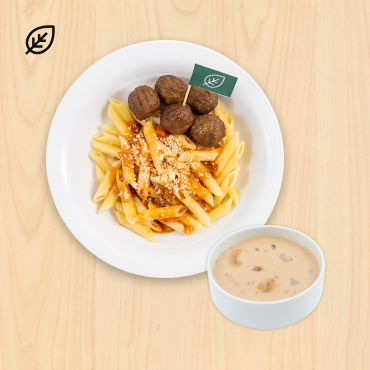 IKEA Family - Restaurant Offers Plant ball with organic penne and mushroom soup
