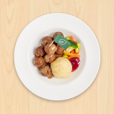 IKEA Family - Restaurant Offers Plant balls with mashed potato, mixed vegetables with green soy beans, cream sauce and lingonberry jam