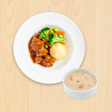 IKEA Family - Restaurant Offers Pork ribs stew with mashed potato and mushroom soup