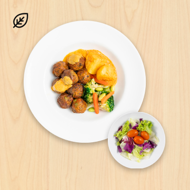IKEA Family - Restaurant Offers Vegetable balls with curry sauce and green salad