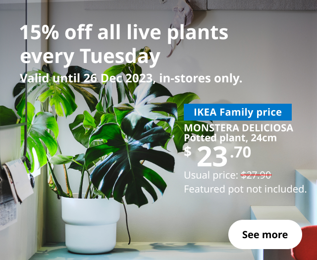 Live plants every Tuesday