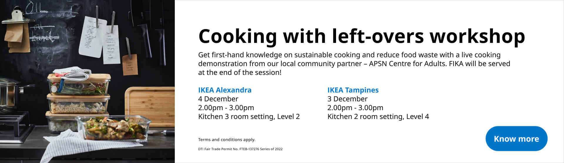 Cooking with left-overs workshop